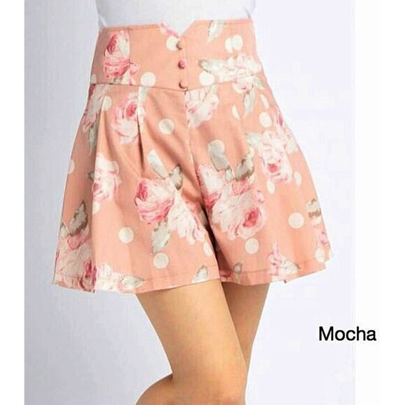 LIZ LISA Girly Kei Floral Polka Dot Sukapan Skirt - Picture 1 of 5